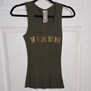 MADKNITS Vixen M Medium Olive Tank Top
